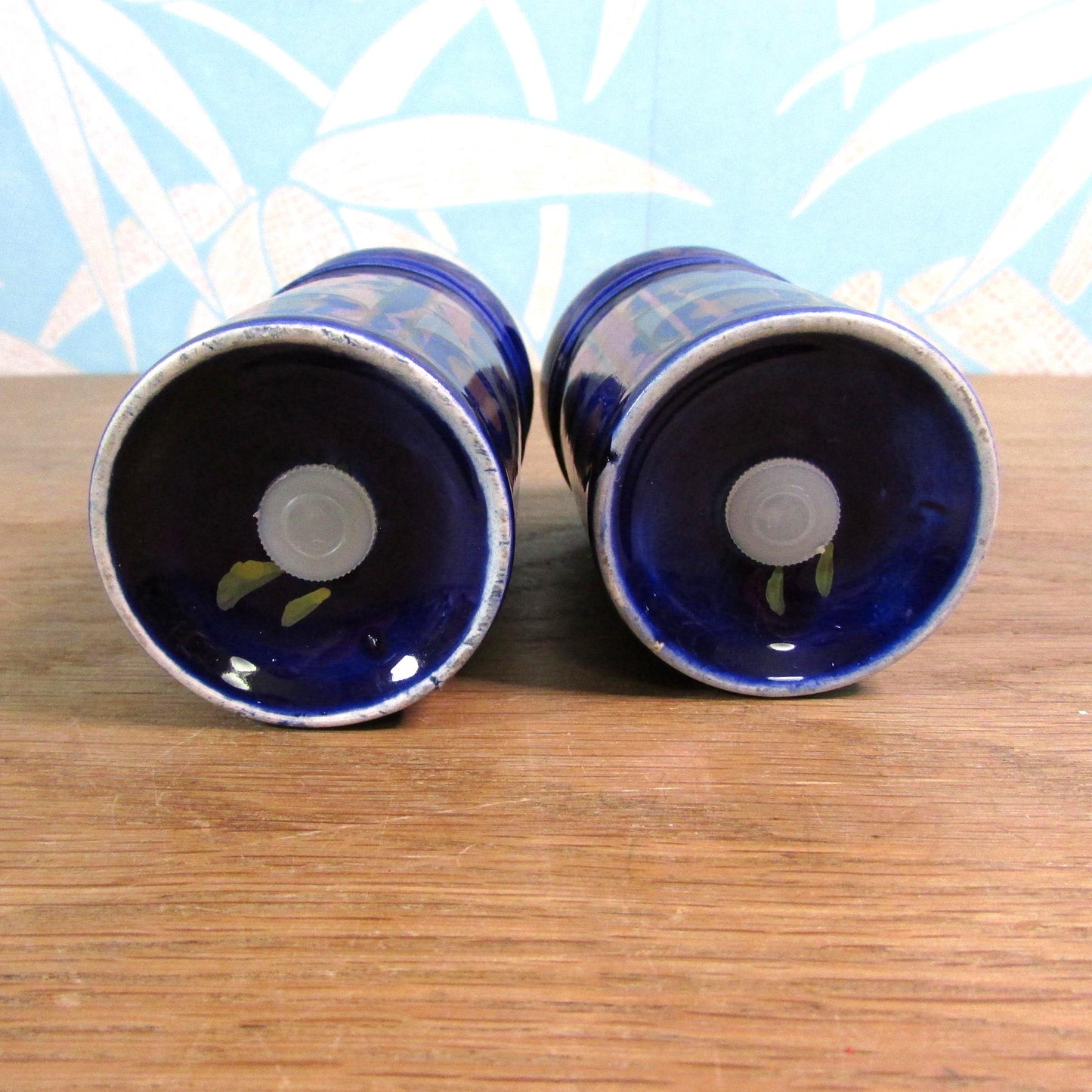 1970s Arthur Wood ceramic geometric salt & pepper set