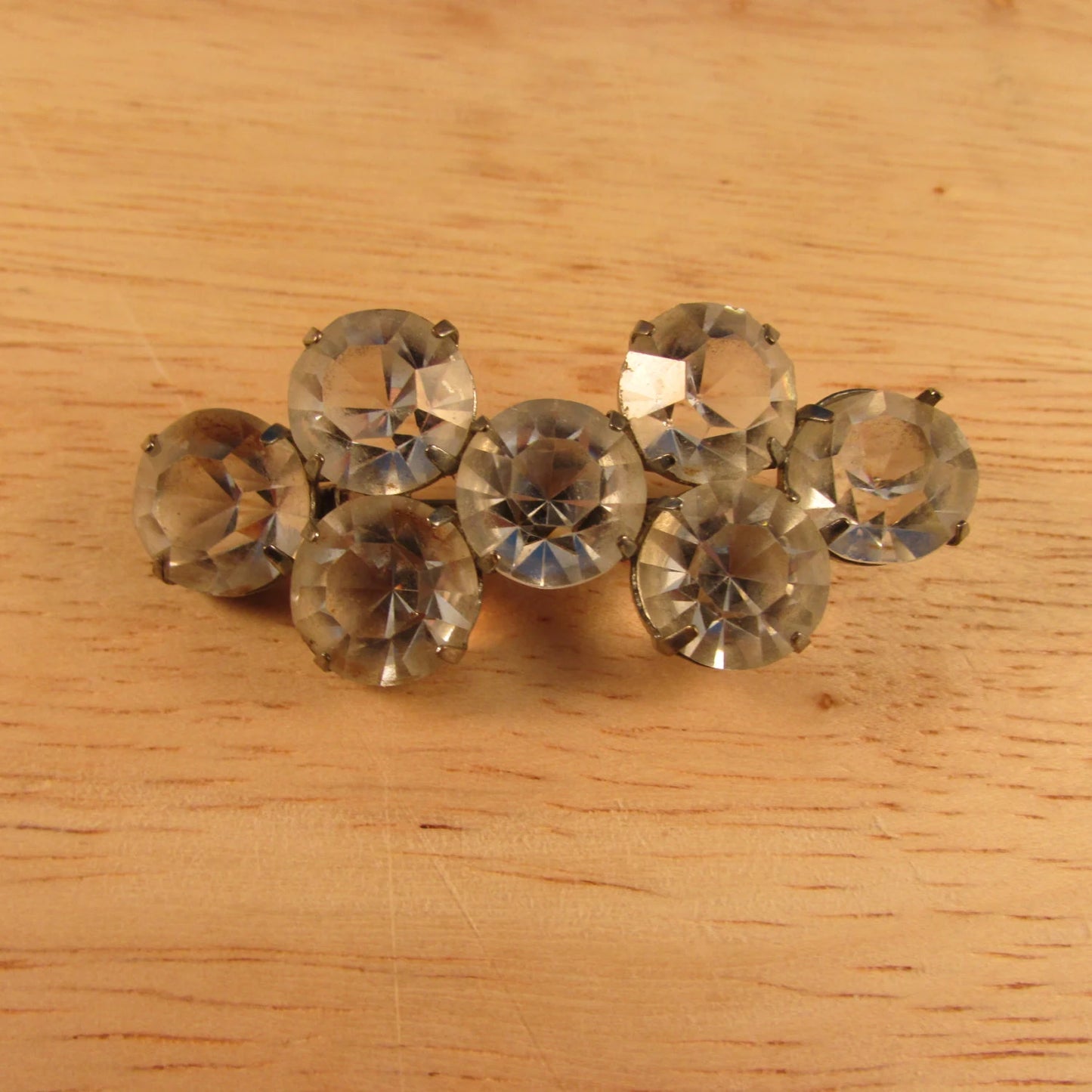 Victorian hexatruple crystal brooch