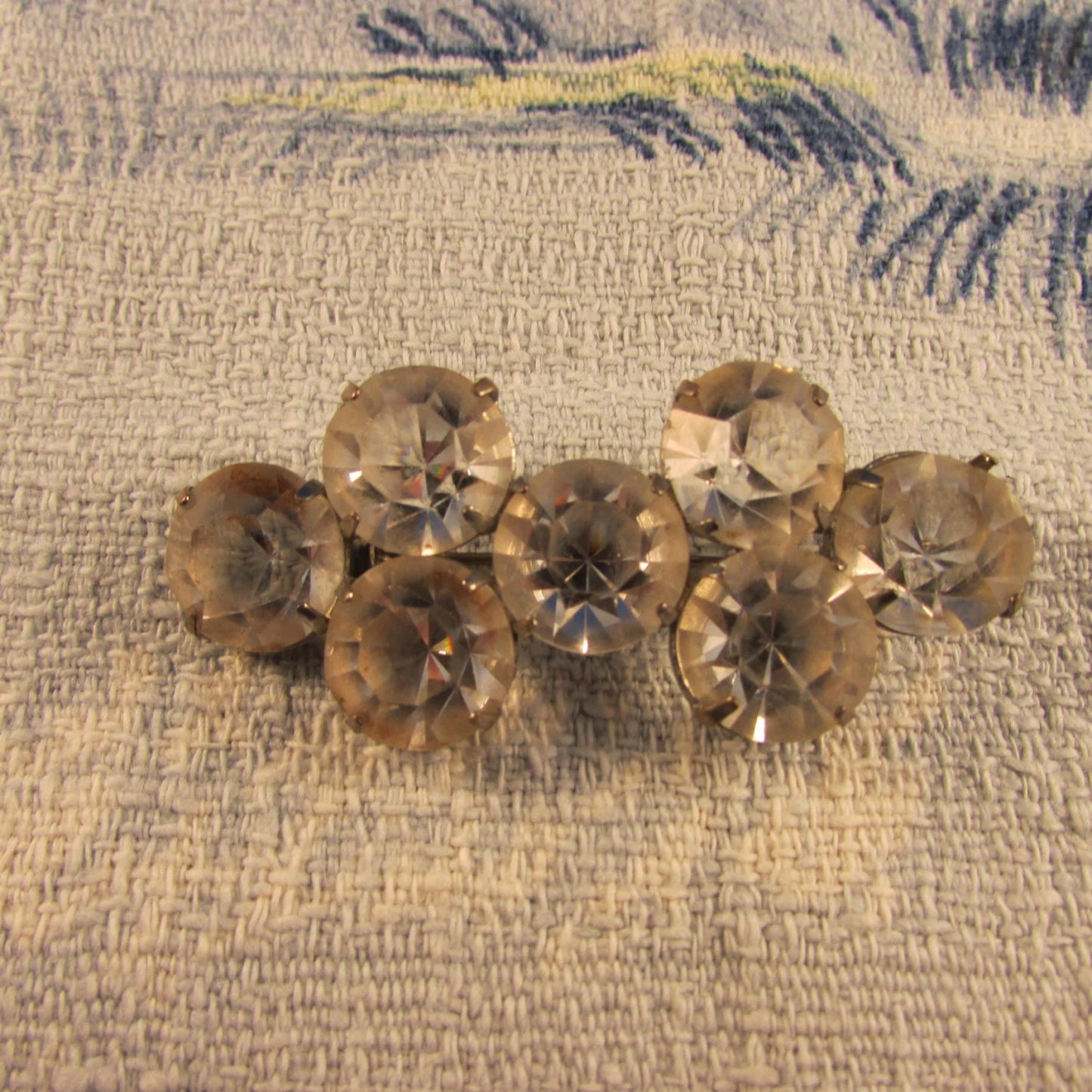 Victorian hexatruple crystal brooch