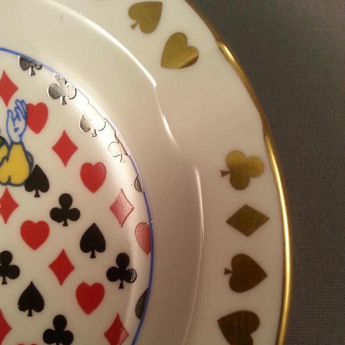 Rare 1980s Spode Fine Bone China Joker playing card ashtray