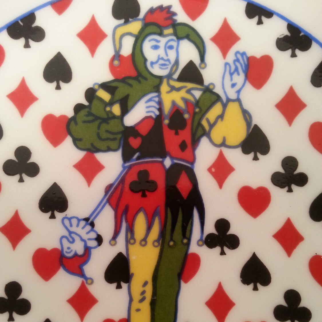Rare 1980s Spode Fine Bone China Joker playing card ashtray