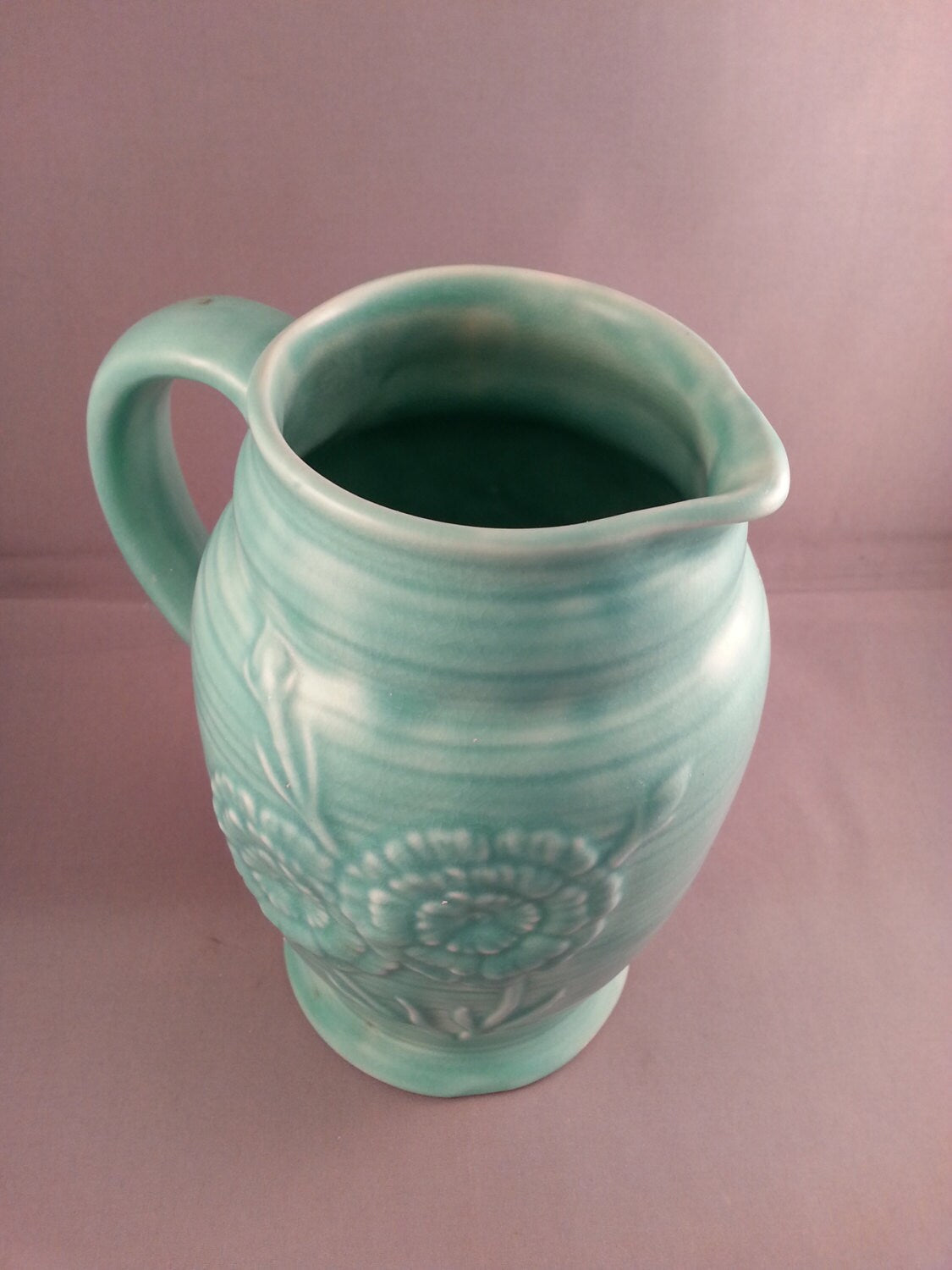 Mid-century Burlington China flower embossed jug