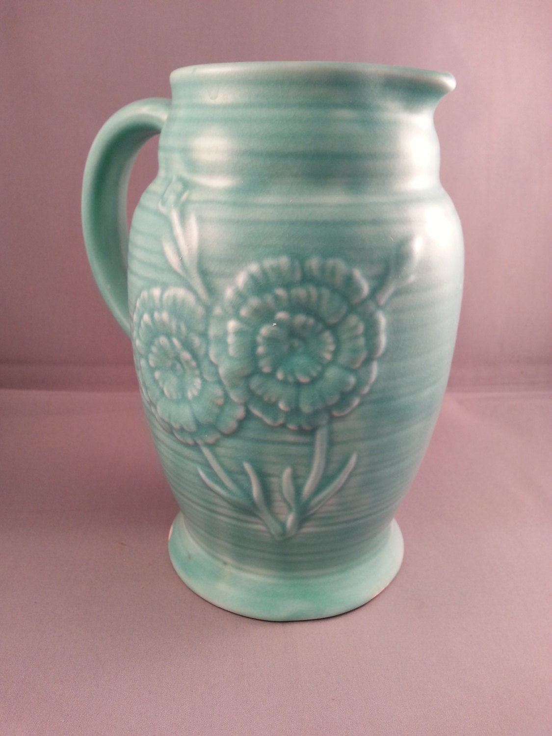 Mid-century Burlington China flower embossed jug