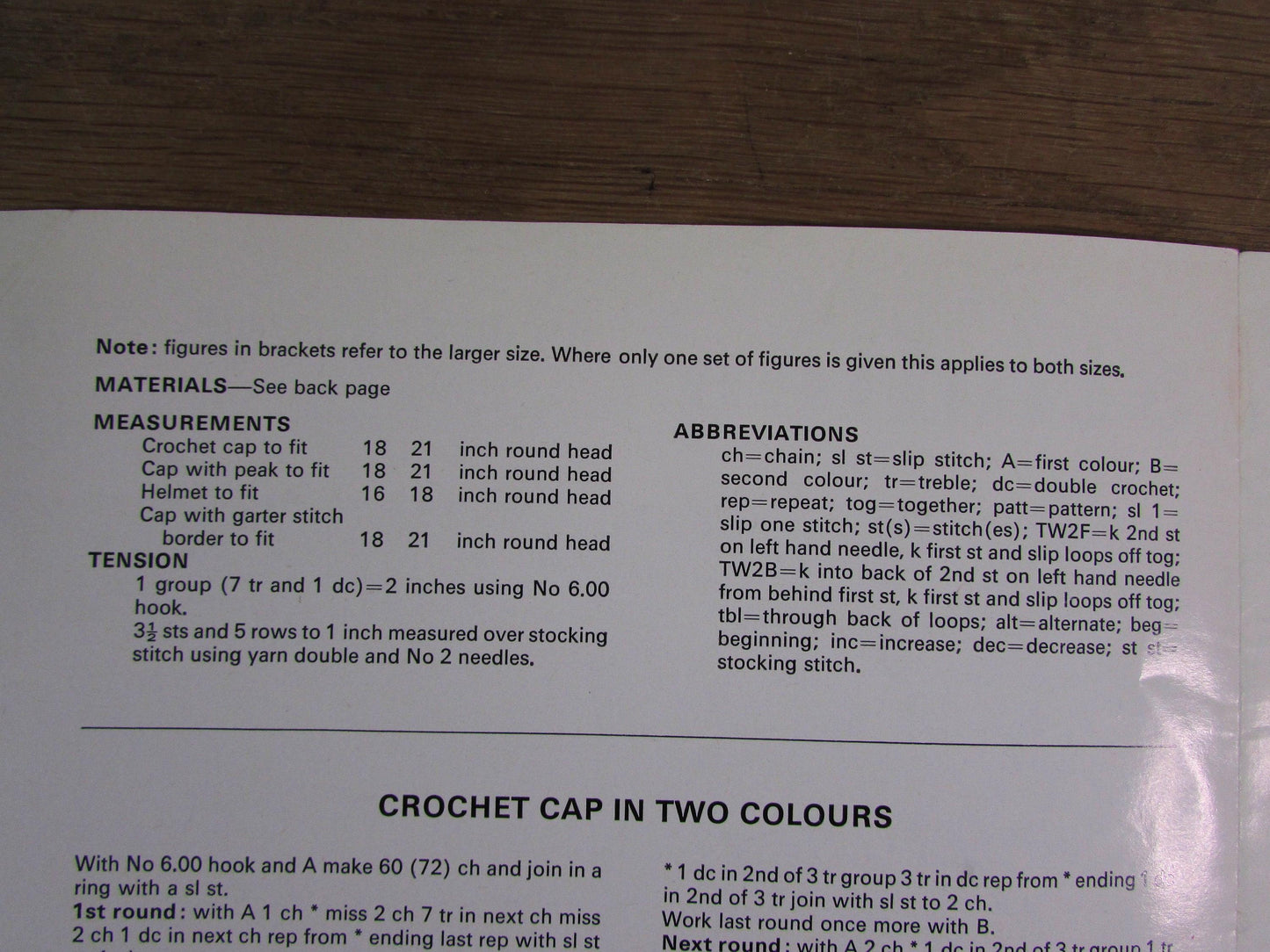 1970s Studley 674 knitting/crochet patterns for caps, helmet & ear muffs