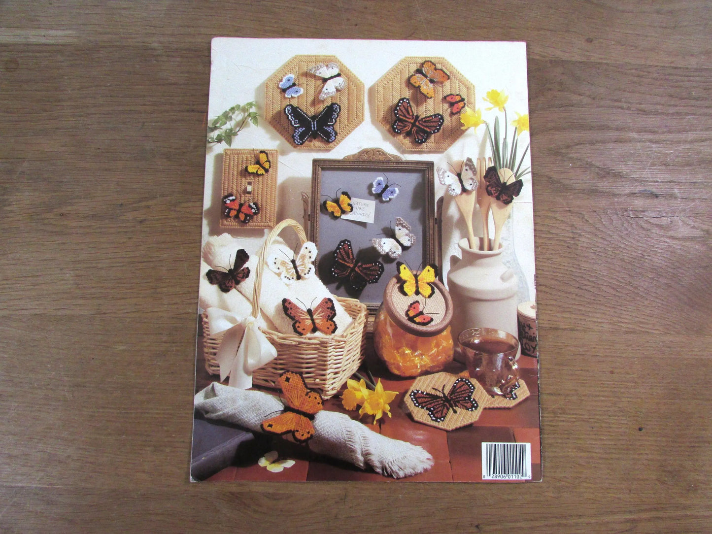1987 Leisure Arts Craft Leaflet 1102 Butterflies in Plastic Canvas, designed by Dick Martin
