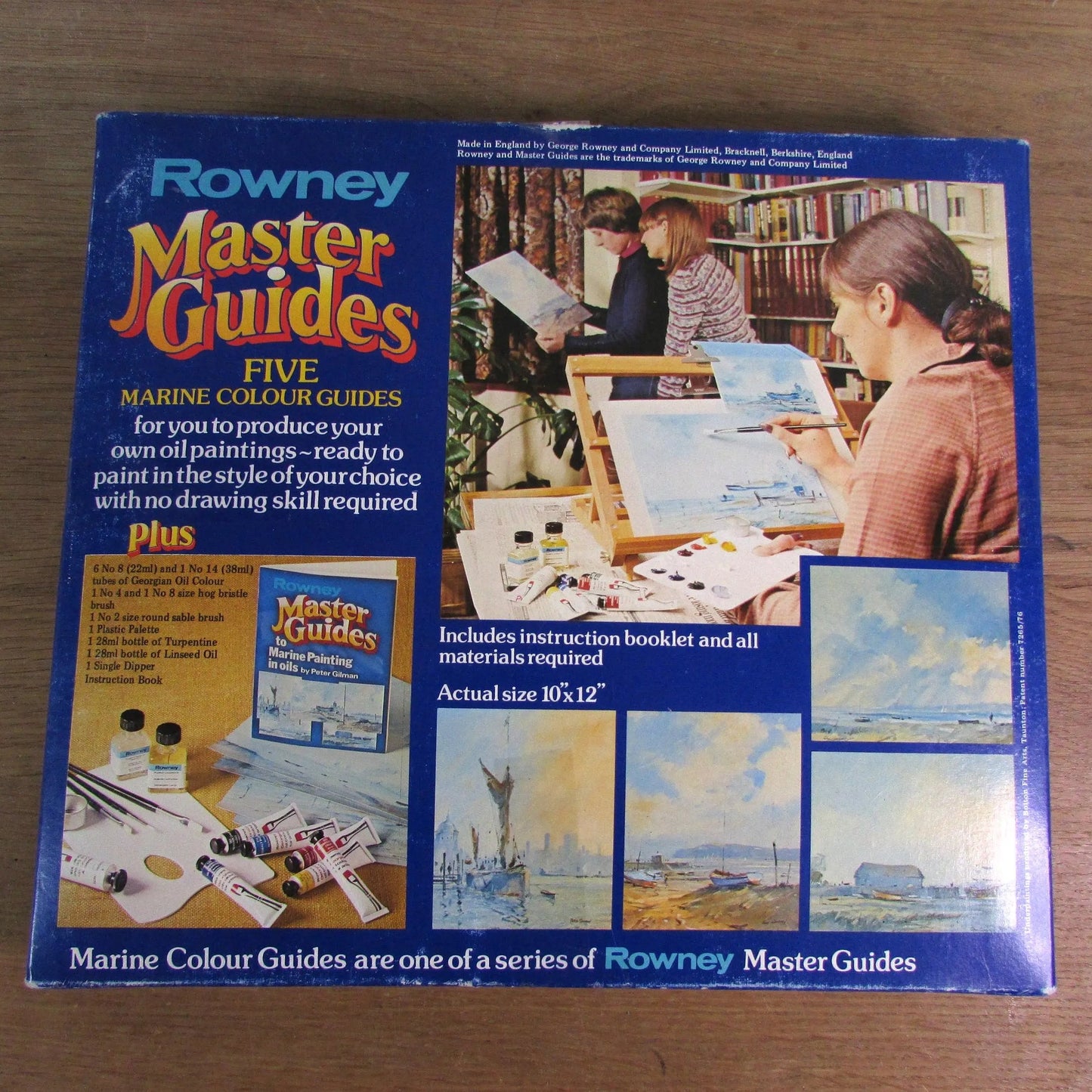 1970s Rowney Master Guide marine painting in oils kit; features 5 Marine Colour guides (see description below)