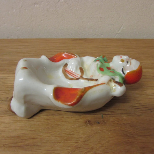 circa. 1940s Japanese lustreware Pierrot ashtray