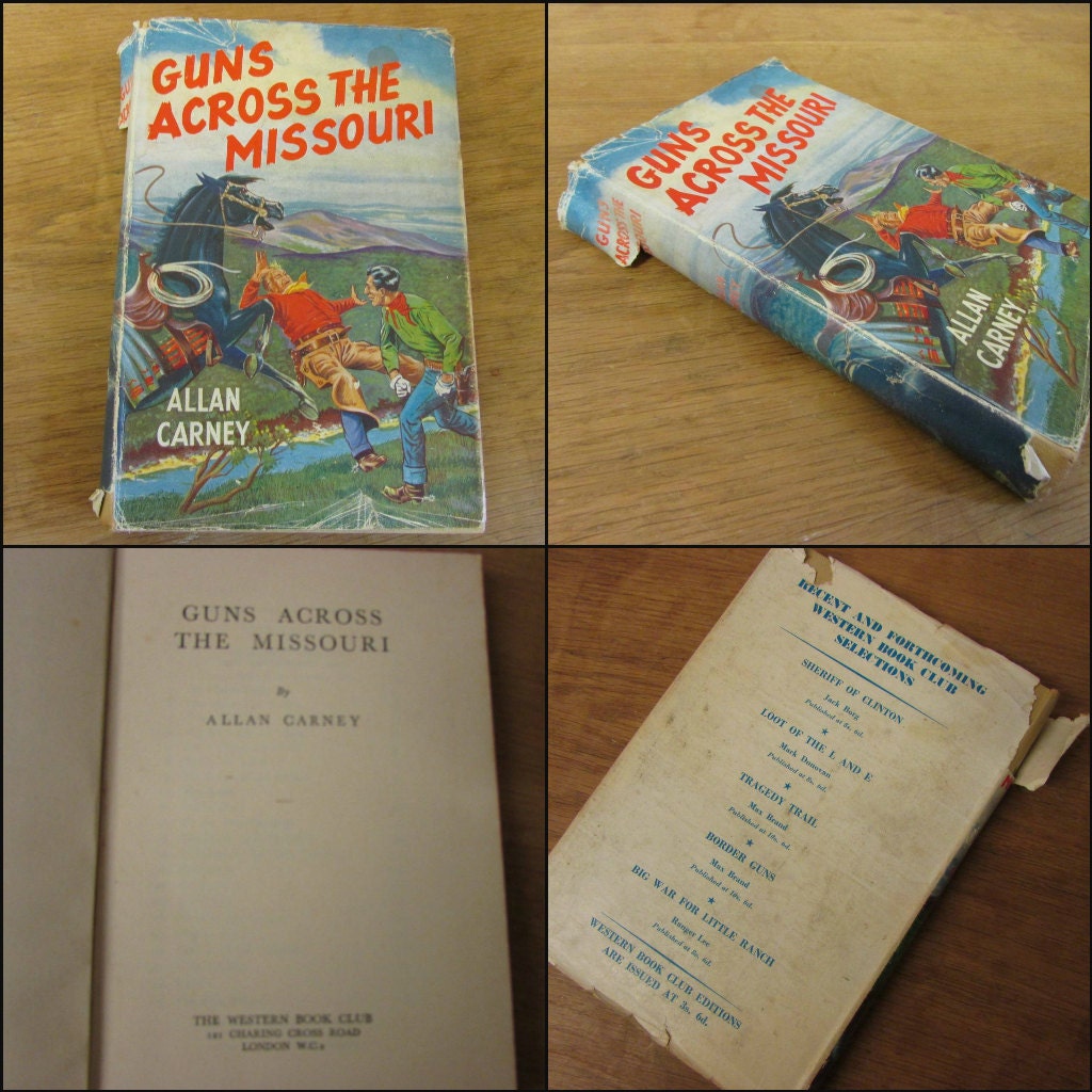Set of four 1950s book club classic Western/Wild West novels