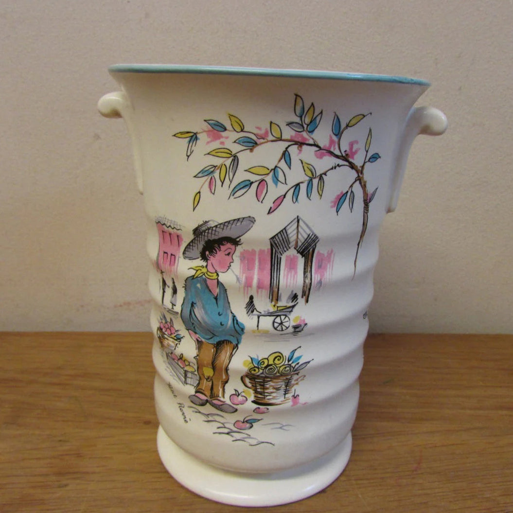 1950s Crown Ducal 'Petit Pierre' pastel vase