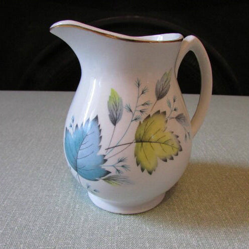 Vintage Grindley England Broadhurst Bros Burslem satin white & ivy leaf patterned tea-set