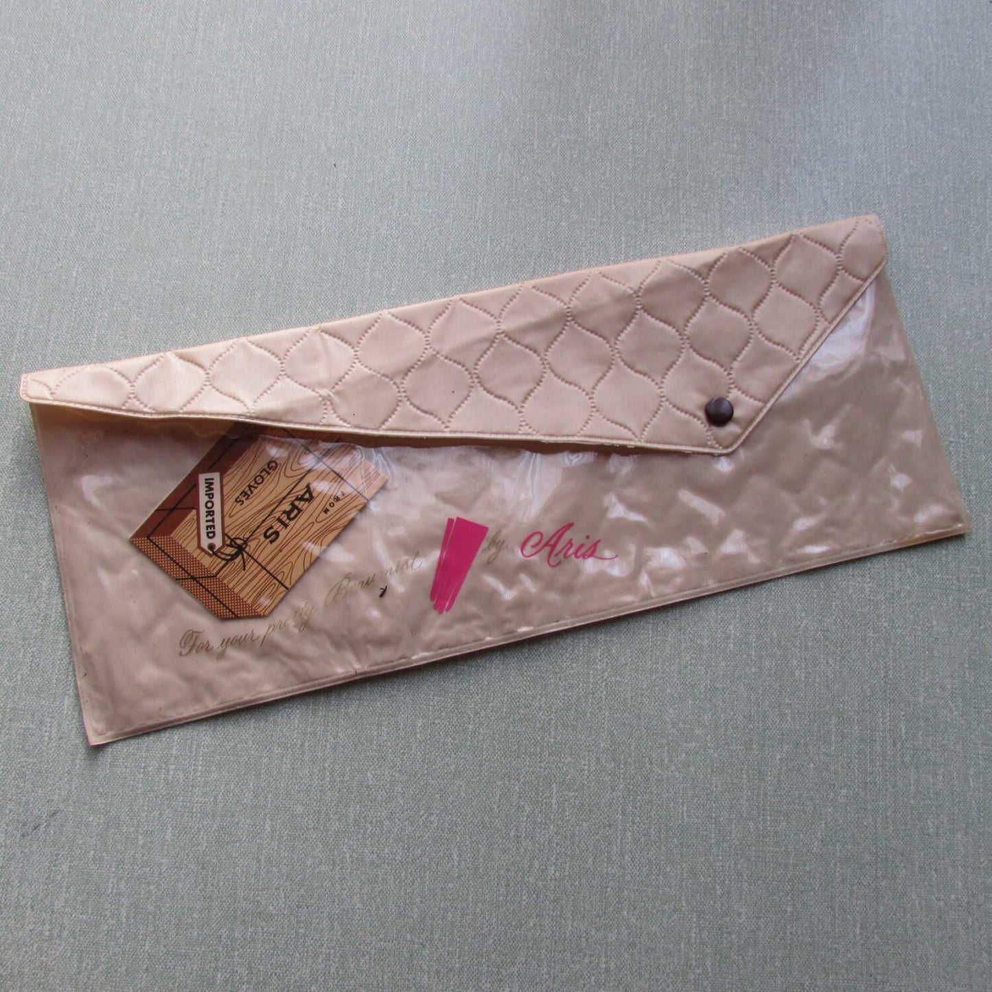 1950s Aris "For your pretty Beaumist gloves" plastic glove pouch packaging only