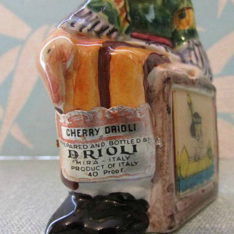 1960s Drioli miniature liquor bottle/decanter: Native American girl