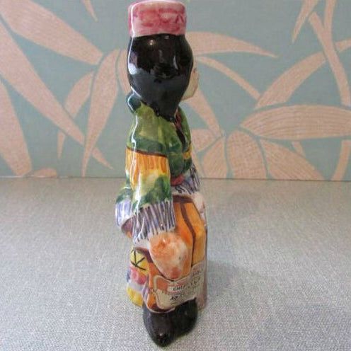 1960s Drioli miniature liquor bottle/decanter: Native American girl