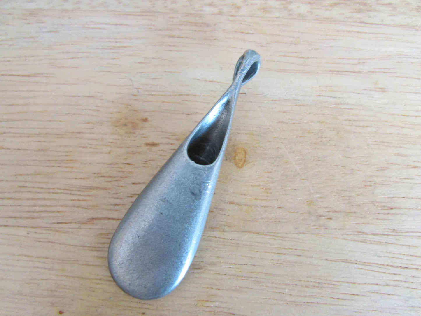 1960s pewter & amethyst glass cabochon pendant