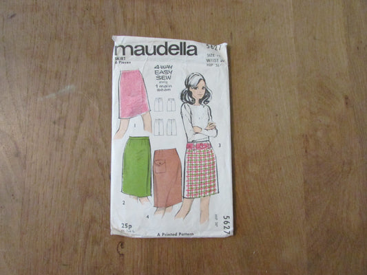 Uncut 1960s/70s Maudella 5720 sewing pattern for misses' holiday wardrobe, size 16 (complete)