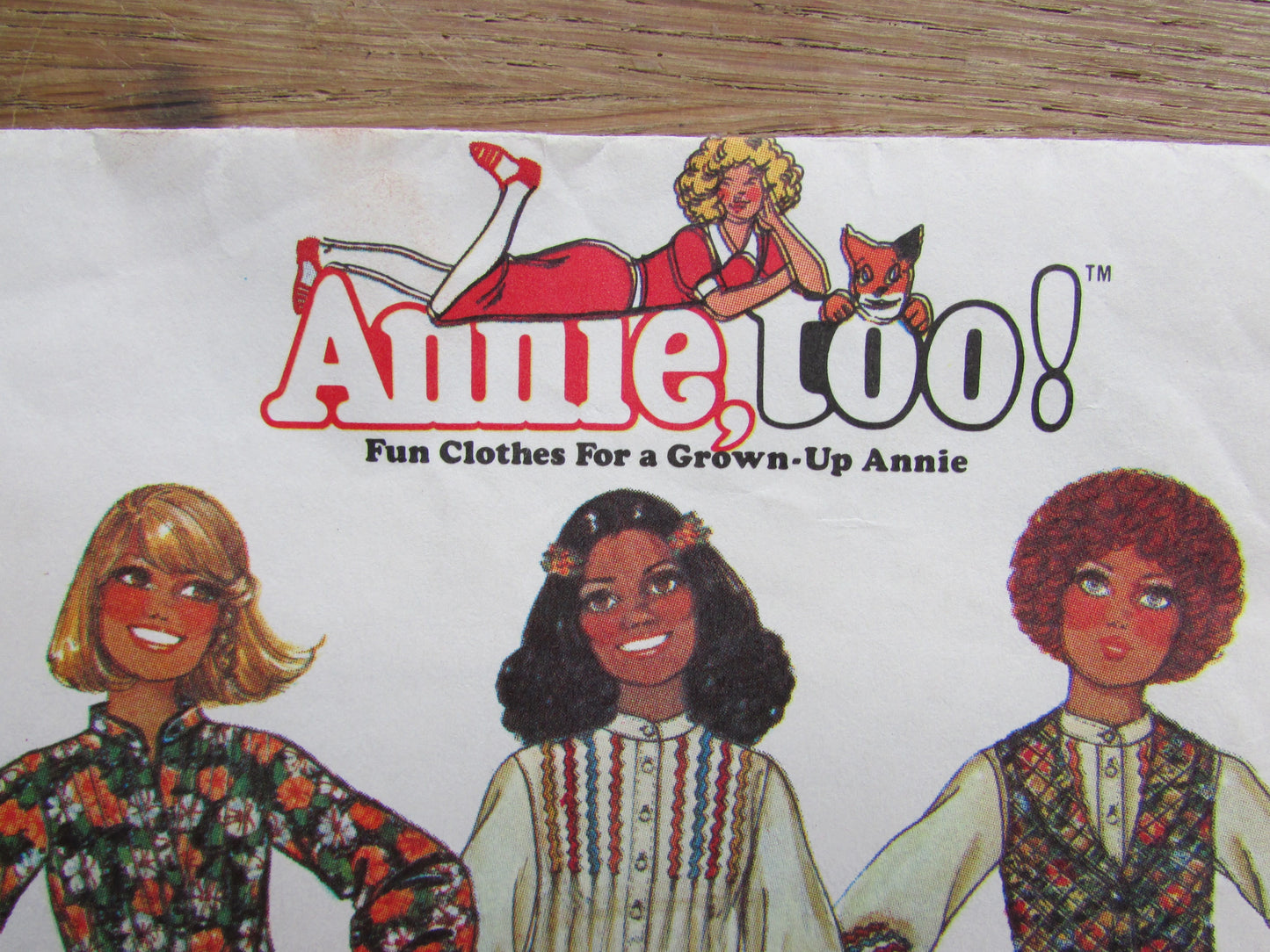 Part cut 1978 McCall's 6034 Annie, Too! sewing pattern for misses' dress or top & vest, size 8 (complete)