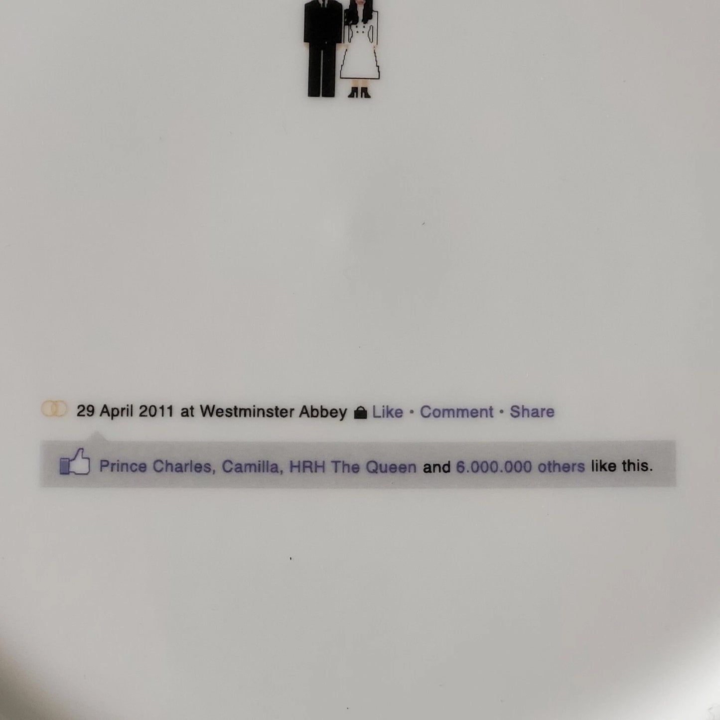 KK Outlet Unofficial Royal Wedding souvenir plate – emojis