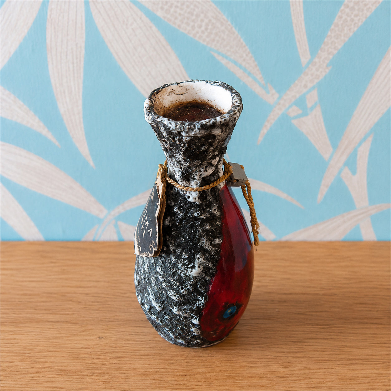 Mid-century San Marino Lava Touristware miniature wine bottle