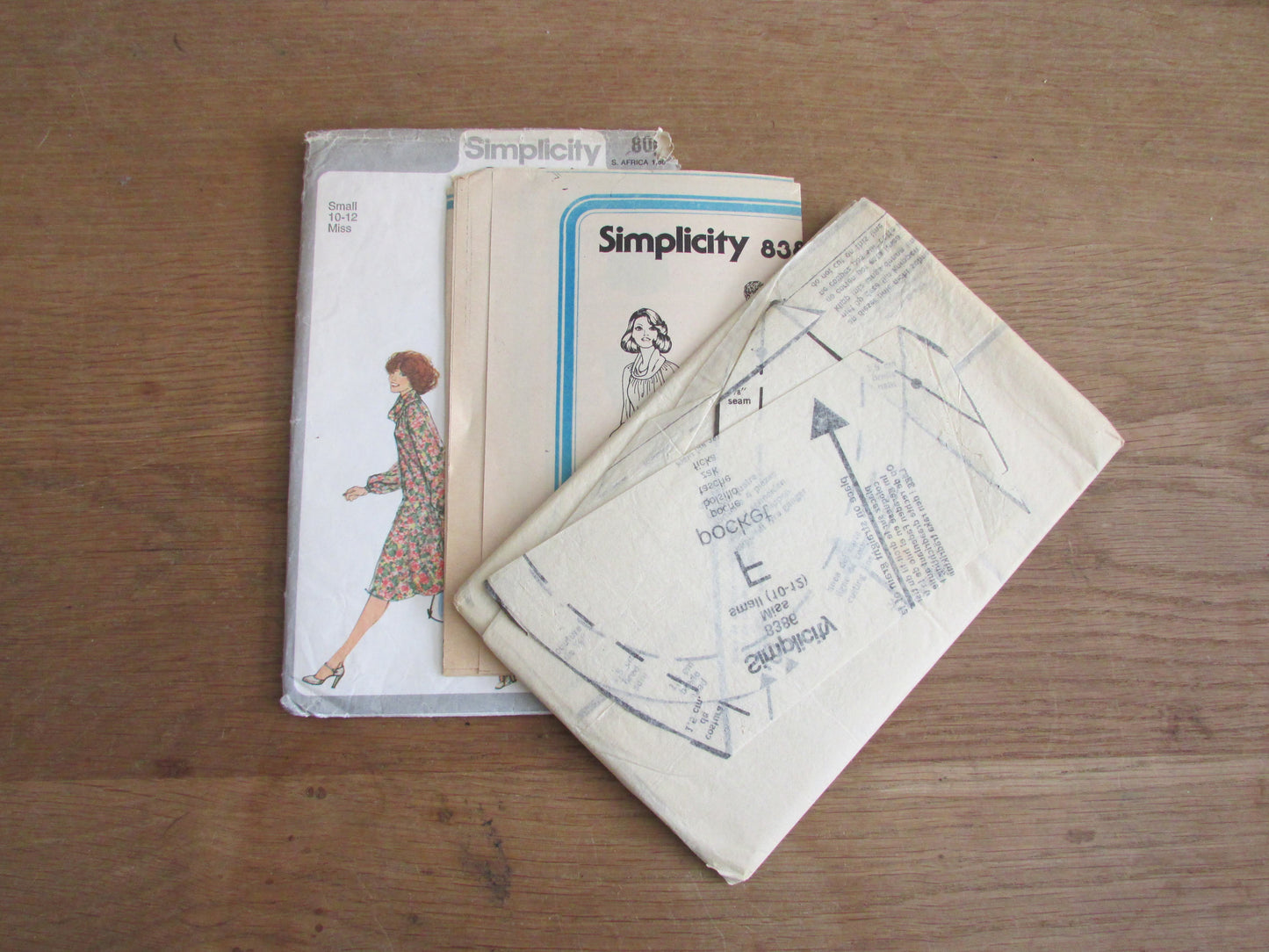 Used 1978 Simplicity 8386 sewing pattern for misses' cowl neck dress, size small 10-12 (see description below)