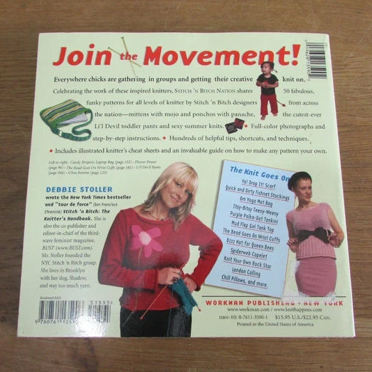 Stitch 'n Bitch Nation, 50 hip, even funkier patterns, by Debbie Stoller (Softback, 2004)
